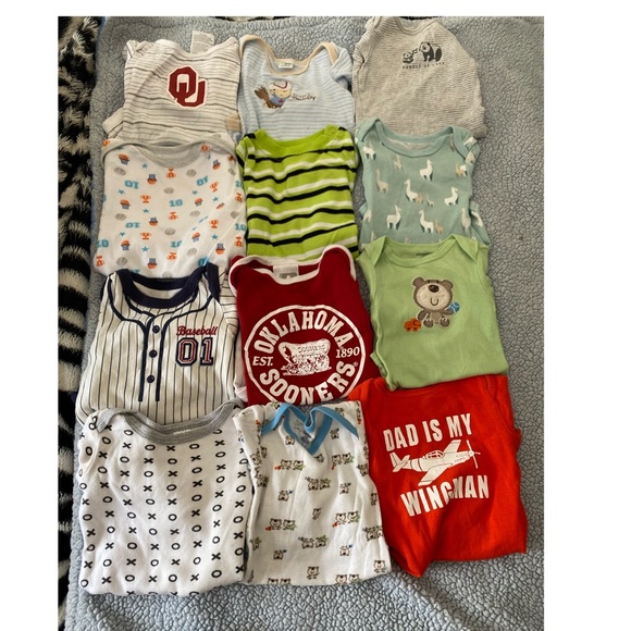 0-3 months baby boy onesies bodysuit and pants - Picture 2 of 4